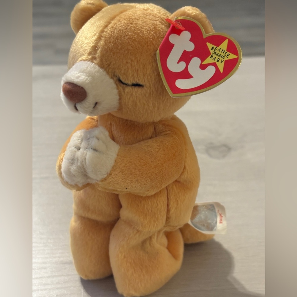 Ty 1999 - Prayer Bear Beanie Baby - Hope